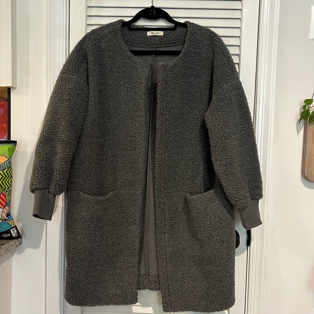 Madewell Bonded Sherpa Cocoon Coat
